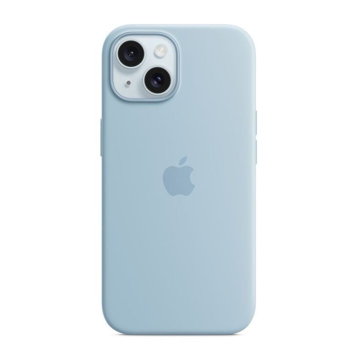 Solid Sky Blue Soft Silicon For iPhone